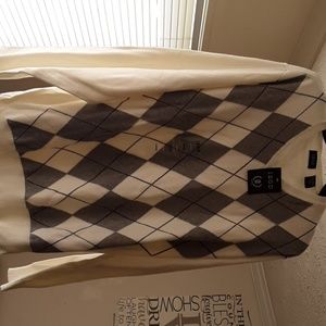 White and gray izod sweater